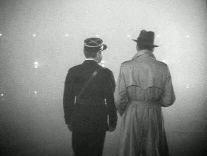 Fotograma de la escena final de 'Casablanca'.
