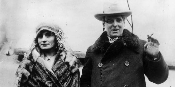 William Butler Yeats y su mujer.