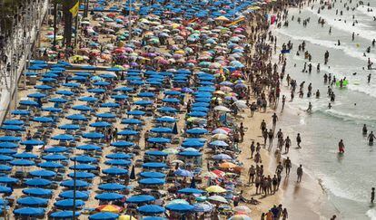 Vista de la playa de Benidorm.