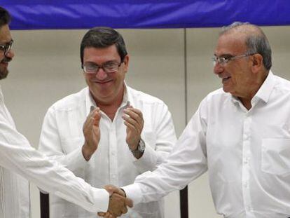 Firma del acuerdo de paz entre Colombia y las FARC.