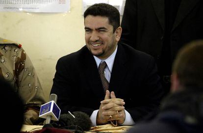 Al Zarfi, el candidato a primer ministro de Irak, en una imagen de archivo durante una rueda de prensa en Bagdad.