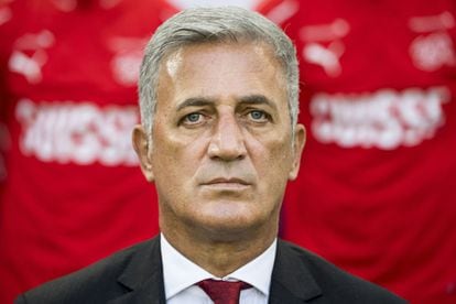 El entrenador de Suiza, Vladimir Petkovic, antes del partido.