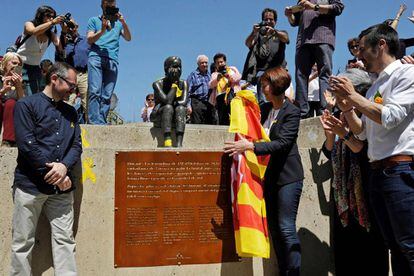 Inauguració de la plaça U d'Octubre de Girona.