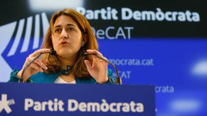 Marta Pascal (PDECat), en roda de premsa.