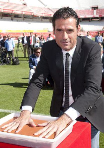 Palop, en 2013, durante su despedida como portero del Sevilla. 