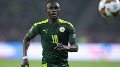 Sadio Mané durante un partido con Senegal este año.