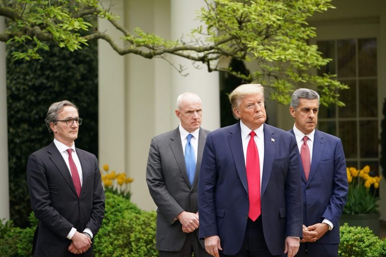 Donald Trump, este martes, en su rueda de prensa diaria por la crisis del coronavirus.