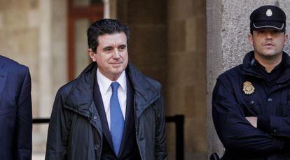 Jaume Matas a su llegada a los juzgados el pasado uno de enero. 
