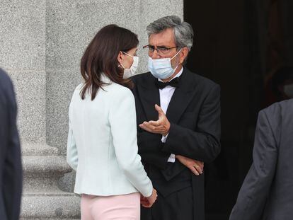 Carlos Lesmes y Pilar Llop tras el acto de la  apertura del año judicial en septiembre pasado.