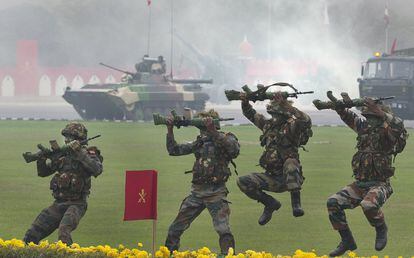 Celebración del Día del Ejército en Nueva Delhi, India.