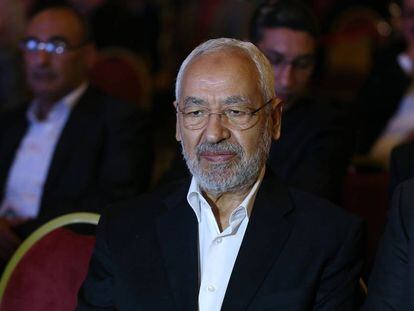 Rached Ghannouchi, este marzo en T&uacute;nez