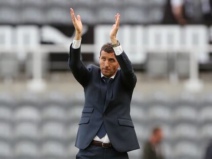 Javi Gracia, en un partido con el Valencia