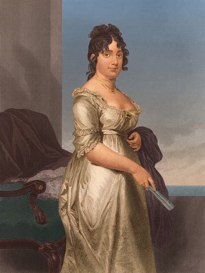 La primera dama Dolley Madison en un retrato del año 1800.