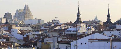 Vista de Madrid, desde el barrio de La Latina. 