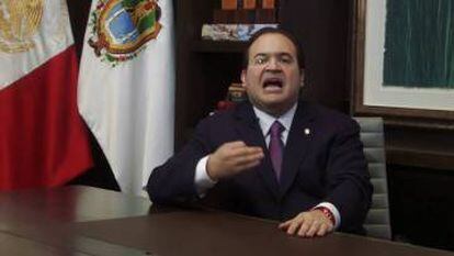 Javier Duarte, durante un v&iacute;deo emitido tras la campa&ntilde;a electoral. 