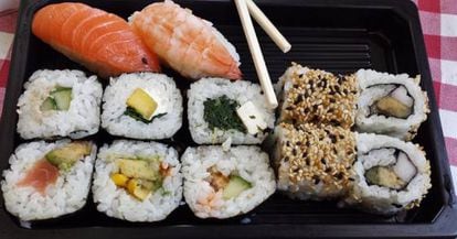 El sushi es una de las comidas a domicilio más demandadas