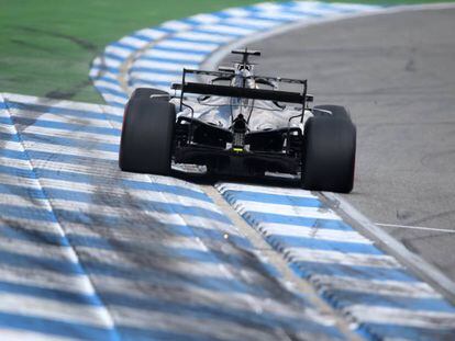 Lewis Hamilton, durante el Gran Premio alemán el pasado 27 de julio de 2019.
