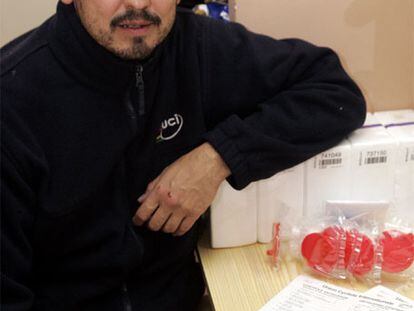 Enrique González, ayer en el control de la Vuelta a Mallorca.