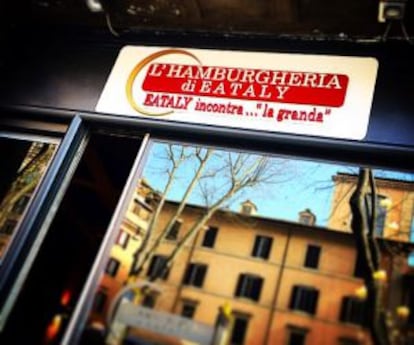 Entrada a la L’Hamburgeria di Eataly, en Roma.