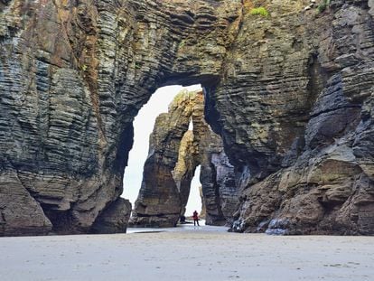 La playa de las Catedrales, en Lugo (Galicia).