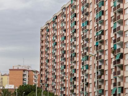 Bloques de viviendas de alquiler en Barcelona, el pasado octubre.