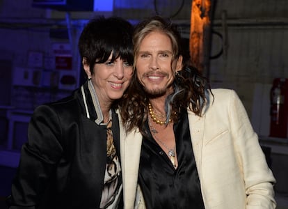 Diane Warren y Steven Tyler en una gala en Los Ángeles en 2015.