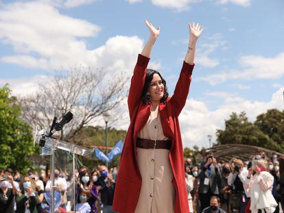 Isabel Díaz Ayuso, este sábado en Majadahonda.