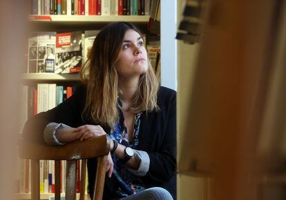Elvira Sastre, en una librería de Madrid, en enero de 2019.