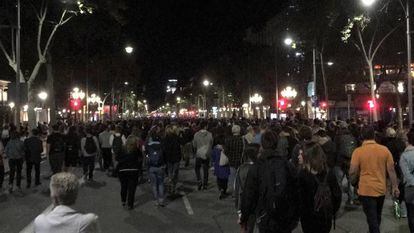 Protestas por el paseo de Gràcia de Barcelona.
 
