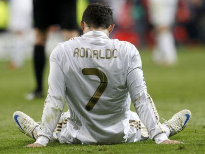 Cristiano Ronaldo tras la derrota del Real Madrid ante el Bayer de Munic en la semifinal de Champions.