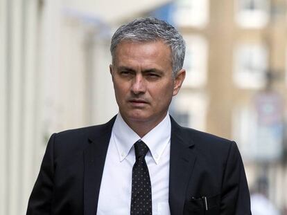 Jose Mourinho en Londres este jueves