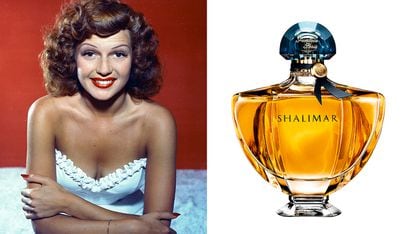Rita Hayworth

Exotismo en estado puro es lo que se relaciona (olfativamente) con esta estrella dorada de Hollywood: el perfume Shalimar. Creado en 1925 por Guerlain, se consideró el primer perfume oriental de la historia y recibe el nombre de unos jardines que regaló a su esposa el emperador responsable de la construcción del Taj Mahal.