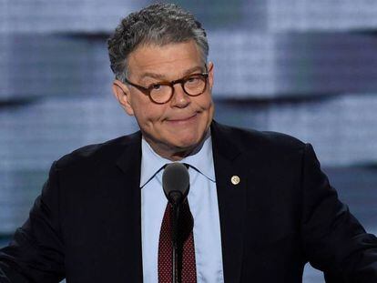 El senador dem&oacute;crata Al Franken, en julio de 2016, durante la convenci&oacute;n del partido en Filadelfia.