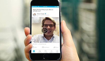 Imagen de los v&iacute;deos que aparecer&aacute;n en la red social, LinkedIn. 