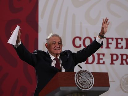 López Obrador durante la conferencia de prensa del viernes.