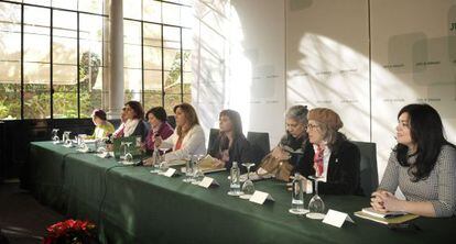 Susana D&iacute;az, en la reuni&oacute;n del Consejo de Participaci&oacute;n de las Mujeres.