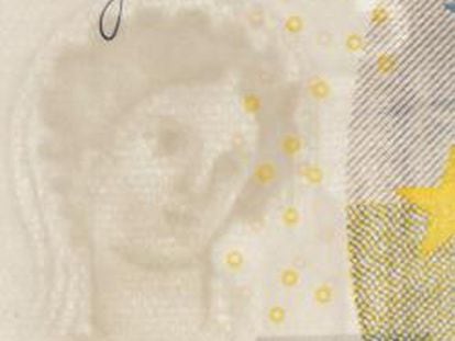 Los nuevos billetes de cinco euros utilizan la imagen de la diosa Europa