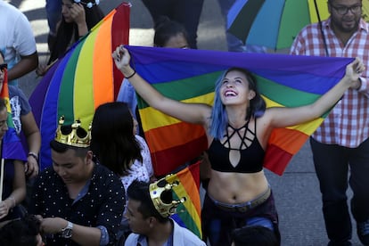 Marcha del orgullo gay, en Puebla.