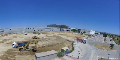 Obras del proyecto Rampa 7 de Correos en el aeropuerto de Madrid-Barajas.
