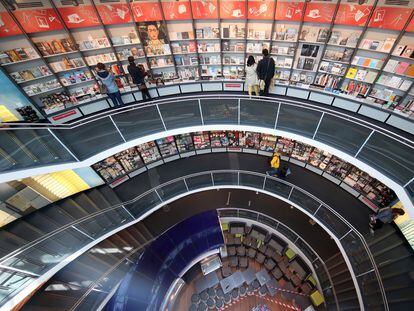 Librería Hugendubel, en Fráncfort, el pasado 25 de abril.