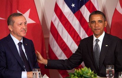 Erdogan y Obama, ayer en Nueva York.