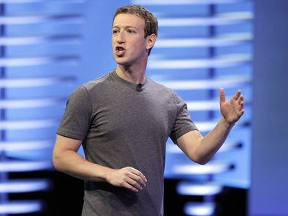 Mark Zuckerberg, CEO de Facebook en una conferencia.