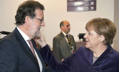 Mariano Rajoy y la presidenta alemana Angela Merkel el pasado diciembre.