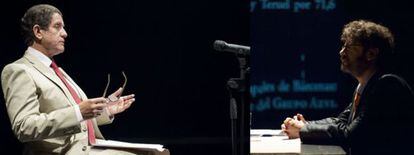 Escena de 'Ruz-Bárcenas', que se representa en el Teatro del Barrio de Madrid.