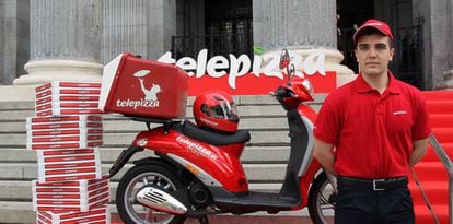 Imagen de la salida a Bolsa de Telepizza en 2016.