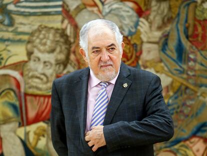 Conde-Pumpido entraba el 13 de enero en el Palacio de la Zarzuela para una audiencia con el Rey.