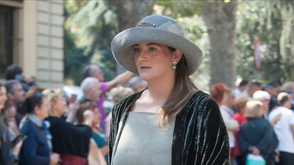 La duquesa de Medinaceli, Victoria de Hohenlohe, en la boda de Fernando Fitz-James Stuart y Sofia Palazuelo en el palacio de Liria, el 6 de octubre de 2018.