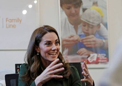 Kate Middleton, en un acto con familias el 22 de enero de 2019.