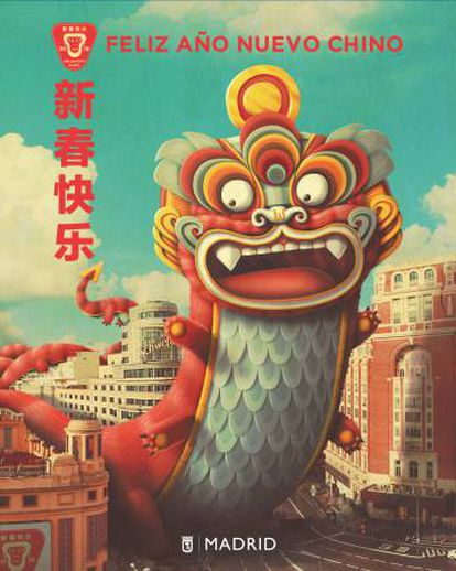 Campaña municipal para celebrar el Año Nuevo chino, por Bakea.
