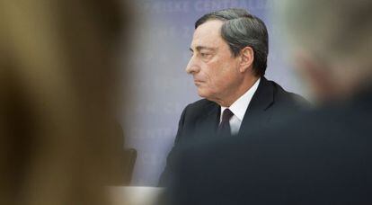 Mario Draghi, tras el Consejo de Gobierno del BCE en julio. 